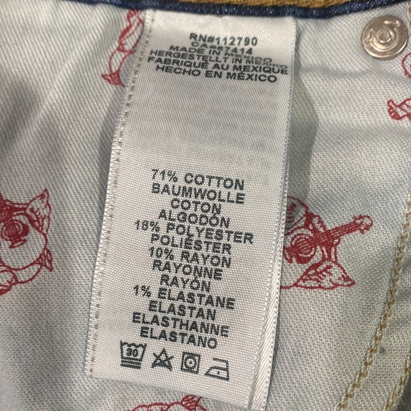 True Religion Women’s Blue Denim Jeans Jenny Curvy Flip Skinny Jeans. SIZE 25 - Picture 9 of 16